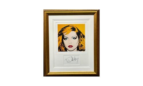 Andy Warhol “Debbie Harry 1980”. Stunning frame with a museum quality art print hand signed by Debbie Harry