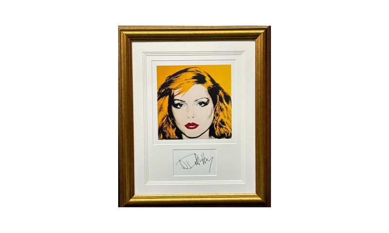 Andy Warhol “Debbie Harry 1980”. Stunning frame with a museum quality art print hand signed by Debbie Harry