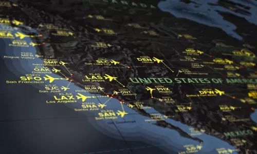 Customised World Airports Map