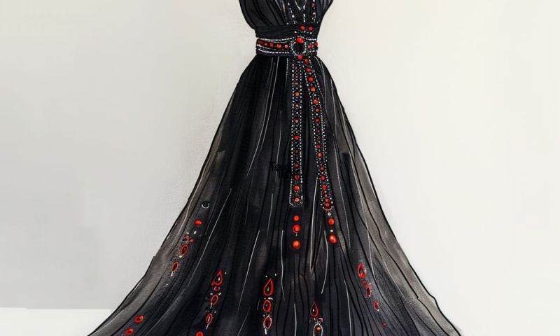 Bespoke Tailored Sewing Dress by Ukrainian Fashion Designer