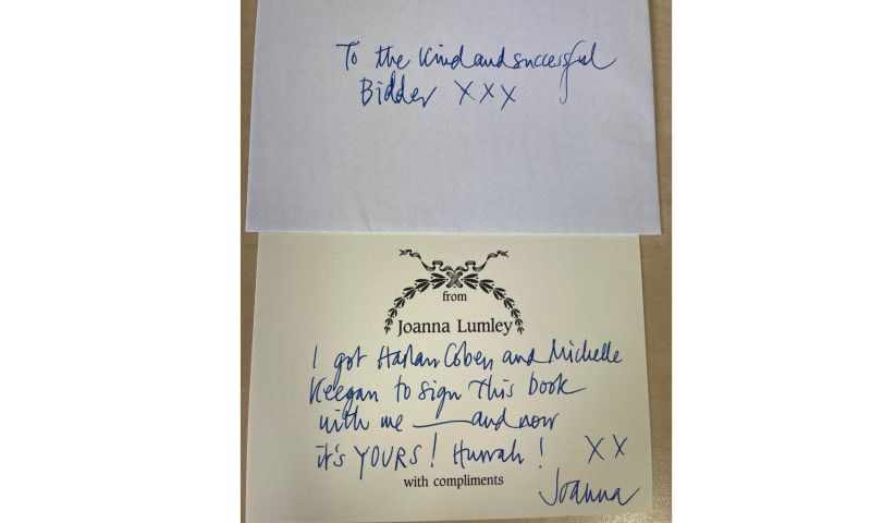 Dame Joanna Lumley signed copy of Harlan Coben's ‘Fool Me Once’