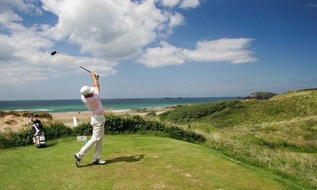 Golf - Four Ball at Trevose Championship Links Course, Cornwall