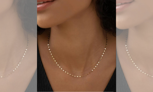 14k Gold Necklace and Travel Case by Linjer