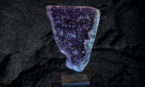 Prachtige XXL Amethist Cluster-Geode op standaard uit Brazilië