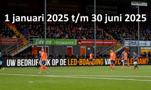LED-boarding kampioenspakket FC Volendam seizoen 2024/2025