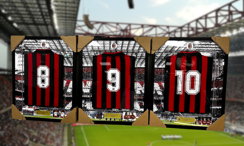 Exclusief AC Milan Trio Kavel – Gesigneerde shirts van Rijkaard, Van Basten en Gullit!
