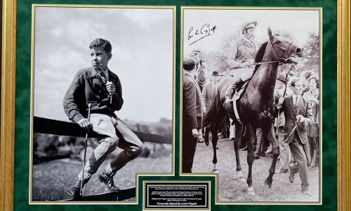 Lester Piggott signed frame