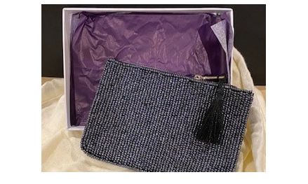 Navy Beaded Evening bag from Osprey London