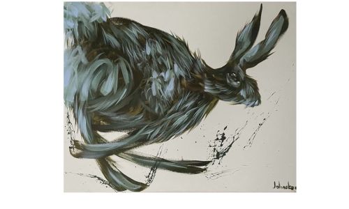 Elaine Johnston original artwork - 'Fleeing'