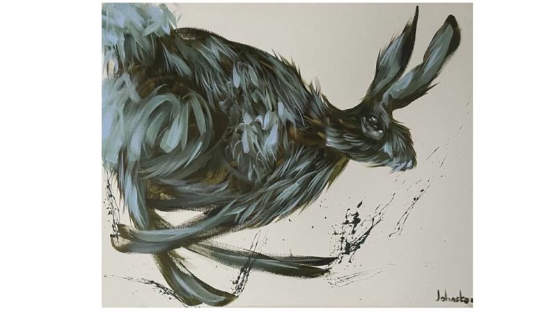 Elaine Johnston original artwork - 'Fleeing'