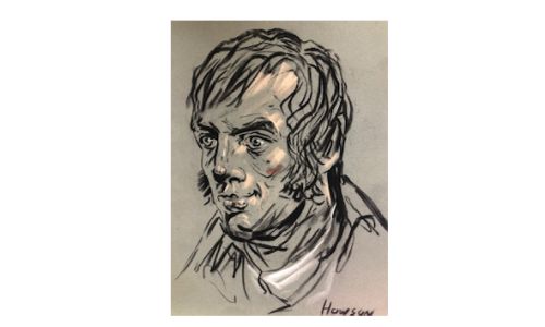Peter Howson signed large pastel painting - ‘Burns’ (come with Valuation and Provenance and Signed Brochure)