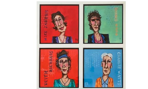 Pop art print ‘The Rolling Stones’ by Ritchie Collins