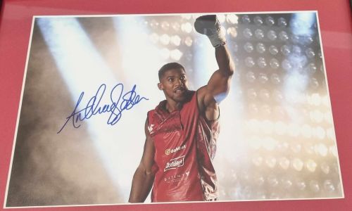 Signed and framed photo of Anthony Joshua