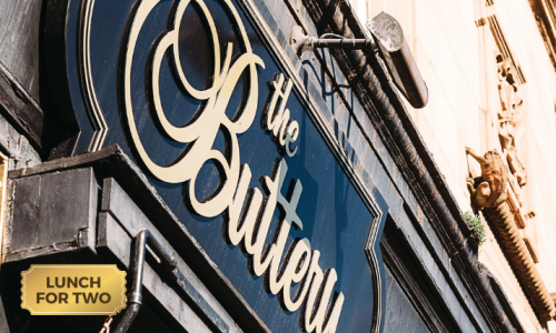The Buttery 3 course lunch for 2