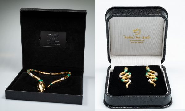 Ti-Sento necklet and earrings set
