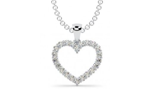 A PAIR OF DIAMOND EARINGS AND HEART SHAPED DIAMOND PENDANT BY ODENDAAL DIAMONDS