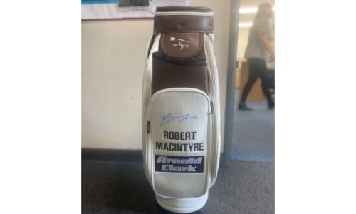 Signed Robert Macintyre TaylorMade Tour bag