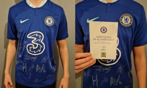 Chelsea signed squad shirt