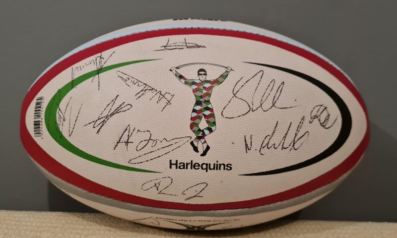 Harlequins Rugby Ball, signed by the squad