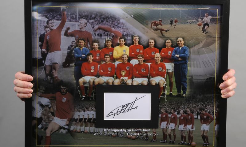 England World Cup Football 1966 Winners - signed Sir Geoff Hurst