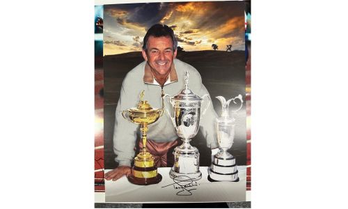 Signed photo of English golfer, Tony Jacklin