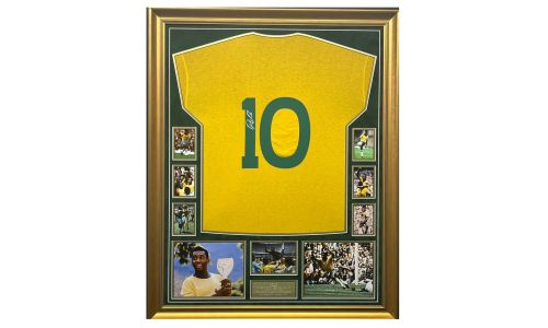 Pele Signed Brazil Shirt