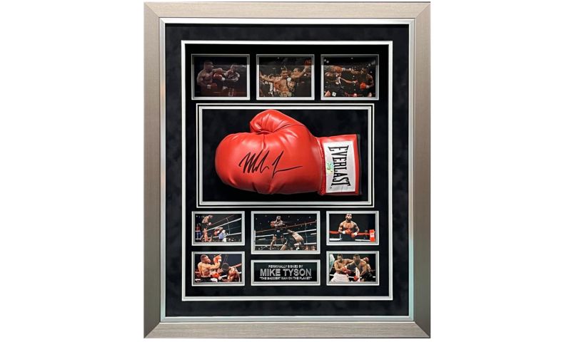 Stunning Framed Mike Tyson Signed Boxing Glove