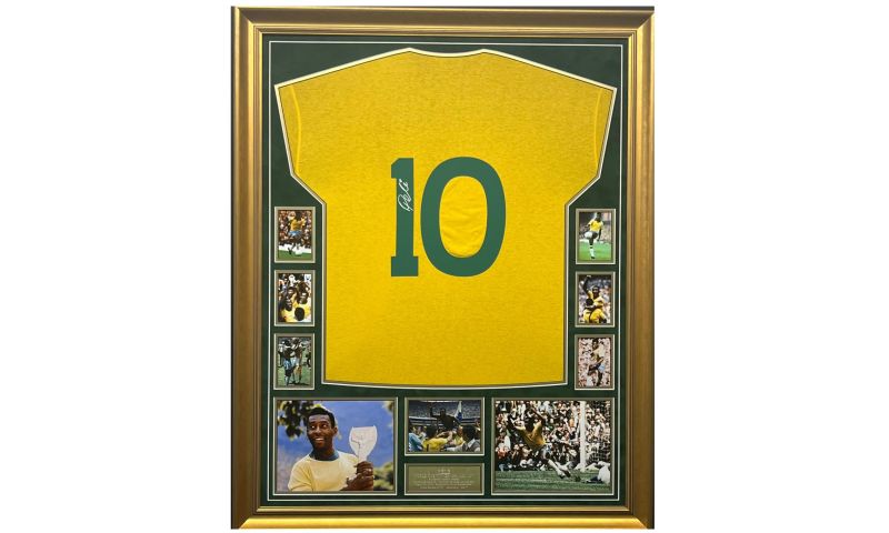 Pele Signed Brazil Shirt