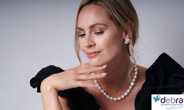 Decus large irregular cultured freshwater pearl necklace with sterling silver clasp.