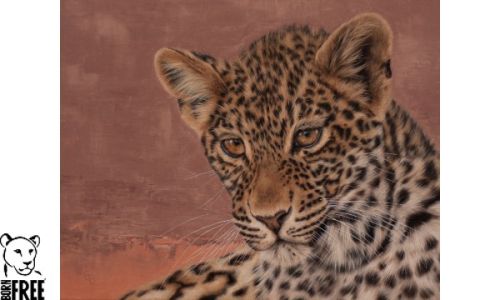 'The Little Three - Leopard Cub' - Emma Bowring - original oil painting