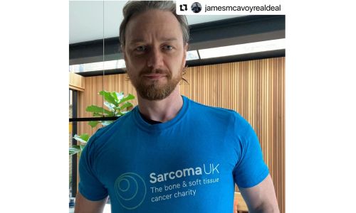 James McAvoy Signed Sarcoma UK T-Shirt