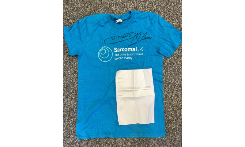 James McAvoy Signed Sarcoma UK T-Shirt