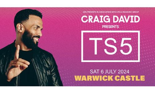2 x tickets to see Craig David at Warwick Castle on 6 July 2024