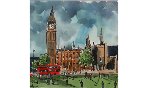 COMMISSION A HAND PAINTED AND FRAMED ORIGINAL WATERCOLOUR FROM E E DANIELS