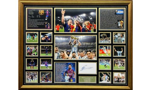 Stunning Lionel Messi Hand Signed Display
