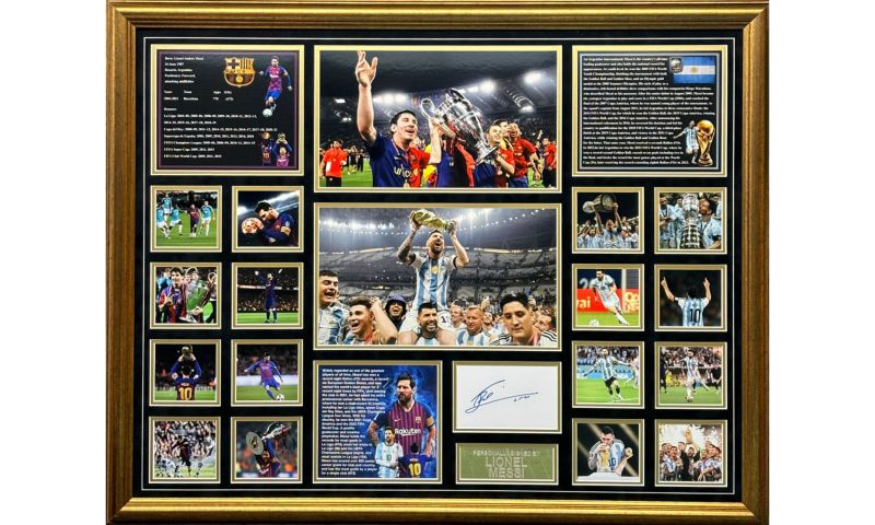 Stunning Lionel Messi Hand Signed Display