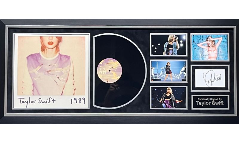 Taylor Swift Hand Signed '1989' Album Display