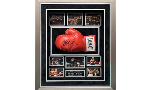 Stunning Framed Mike Tyson Signed Boxing Glove