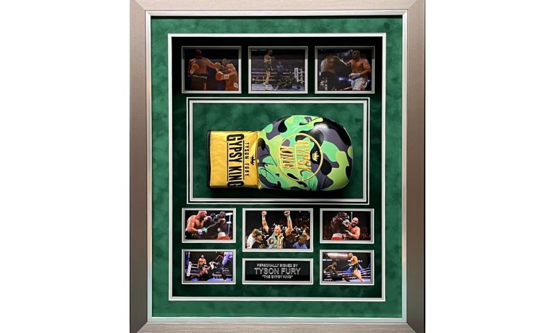 Stunning Framed Tyson Fury Signed Boxing Glove