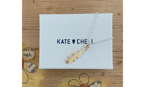 Kate Chell Feather Silver Bracelet