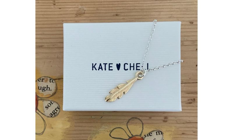 Kate Chell Feather Silver Bracelet