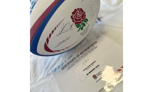 Signed England Squad Rugby Ball
