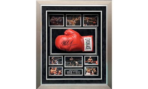 Stunning Framed Mike Tyson Signed Boxing Glove