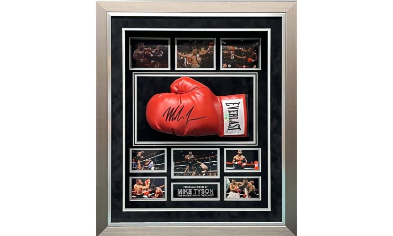Stunning Framed Mike Tyson Signed Boxing Glove