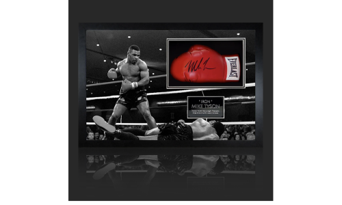 Mike Tyson V Trevor Berbick Signed Glove Iconic Frame