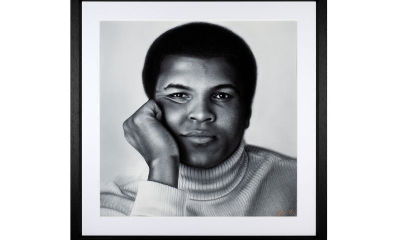 LIVE AUCTION - Limited edition signed Muhammad Ali by artist Sheena Randerwala.