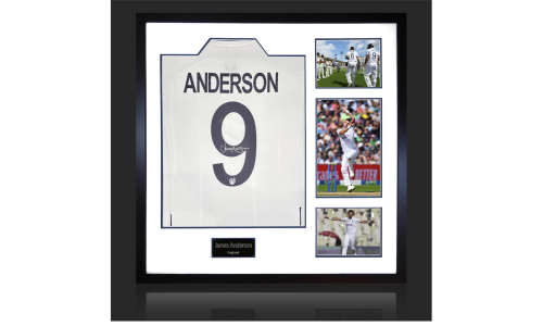 Signed England Test Cricket Shirt Jimmy Anderson